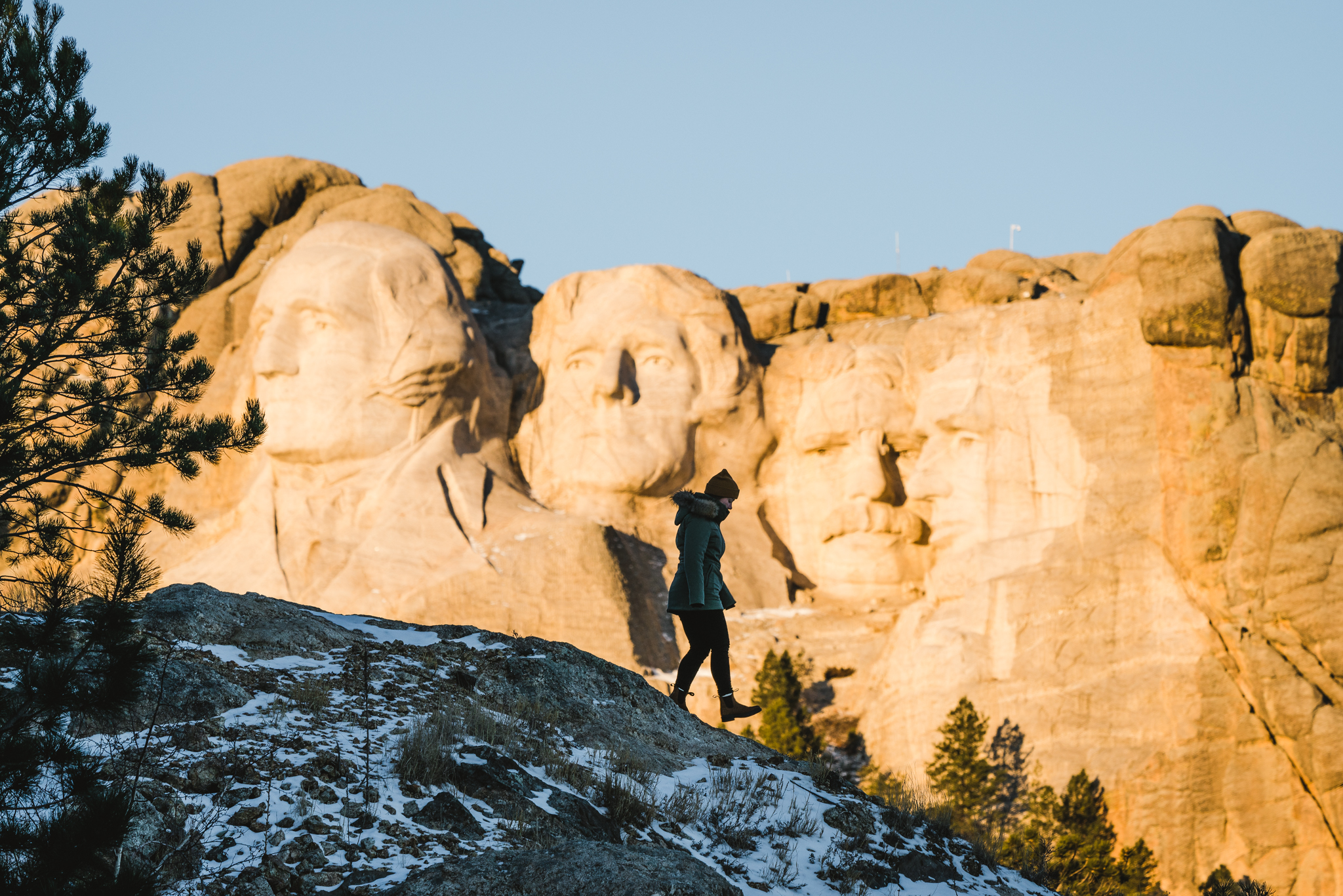 Mount Rushmore National Memorial in Winter