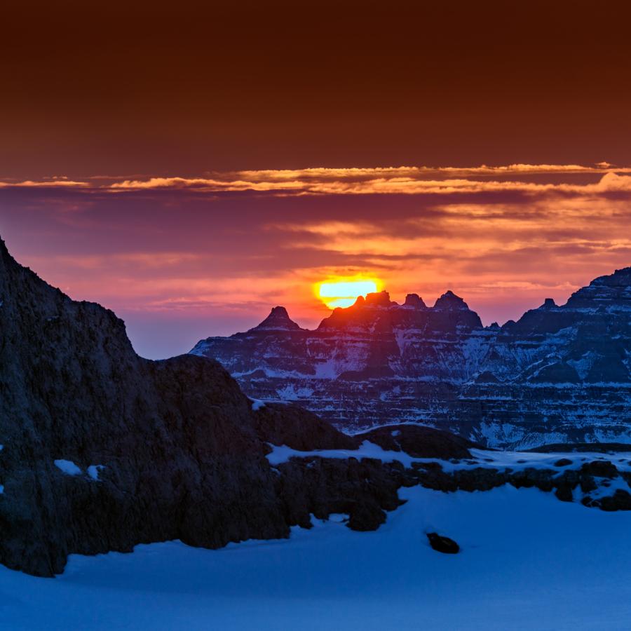 Badlands National Park in Winter